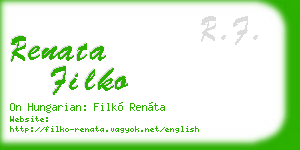 renata filko business card